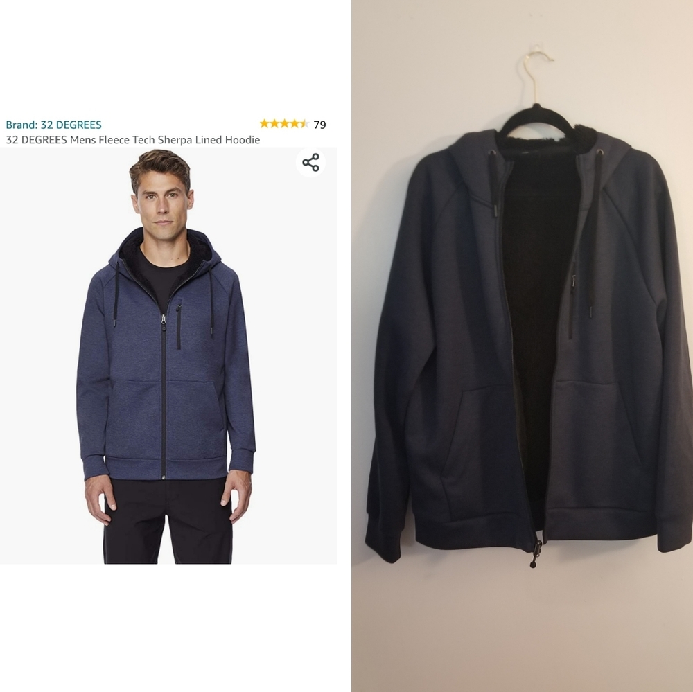Medium Navy Sherpa Jacket